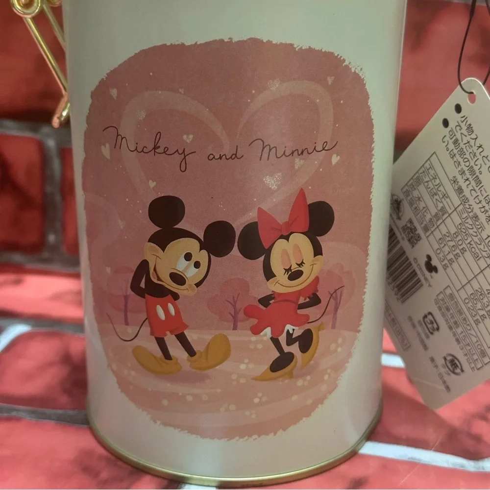 Disney Universal Studios Tokyo Japan Mickey and Minnie Mouse Pink Storage Jar